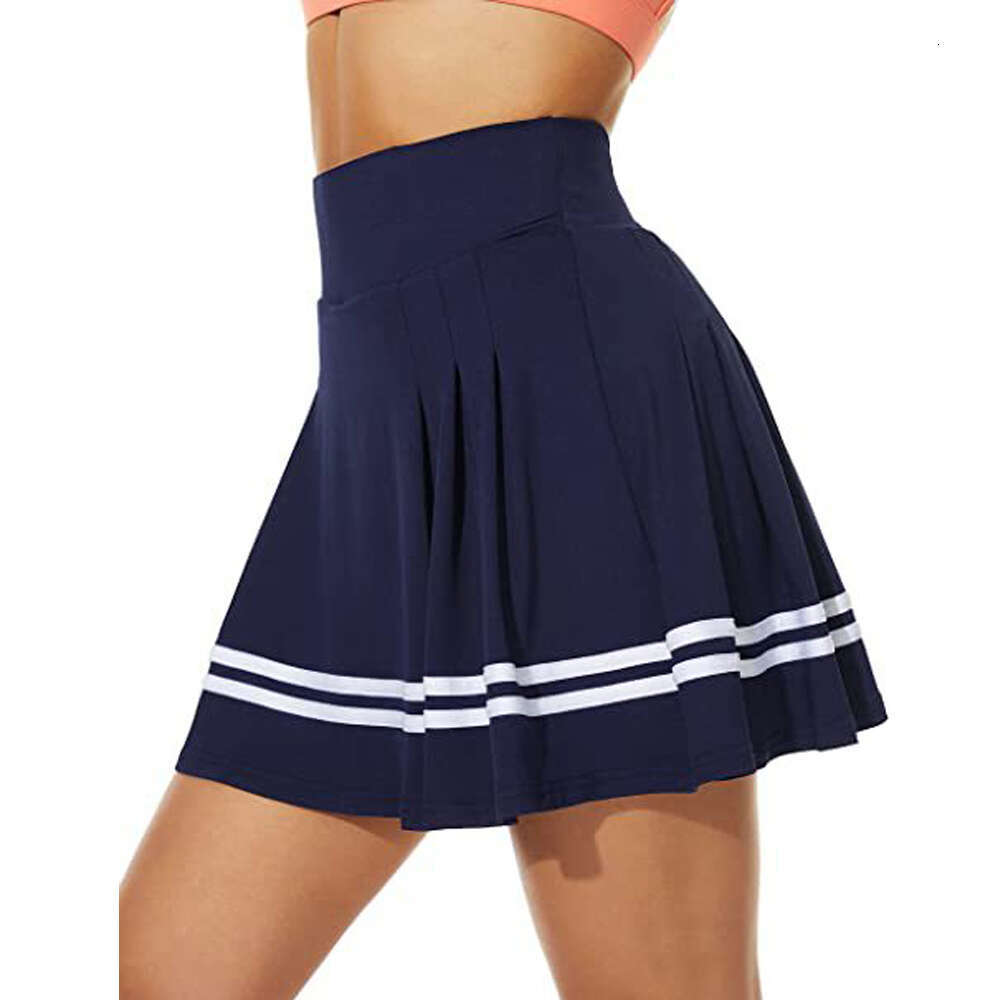 Tennis New Women'S Pleated Belt Pocket Built-In Shorts Golf Yoga Fiess High Elastic Girl Sweatpants Skirt