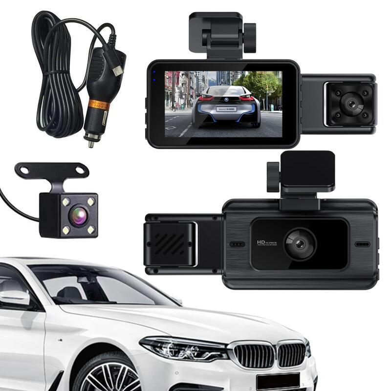 3 Channel Dash Cam Cars Black Box 1080P Video Recorder Rear View Camera for Vehicle Car DVR car accessories