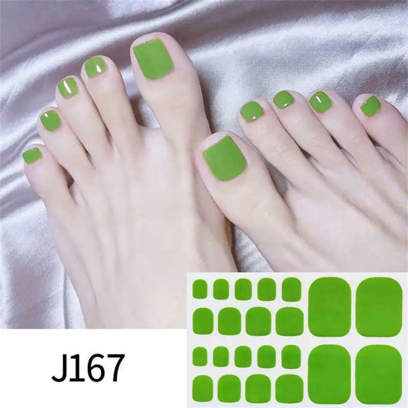 Toe Gel Nail Sticker Hardens With UV Lamp Curing Gel Stickers Waterproof Korean Full Cover Waterproof Polish Wraps Foot StripsXJ240814