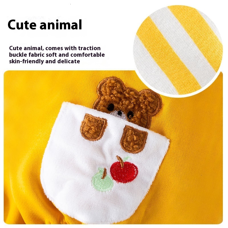 Charming Towable Strap Panties Furry Friends Ideal Comfort Wear for Autumnal Season