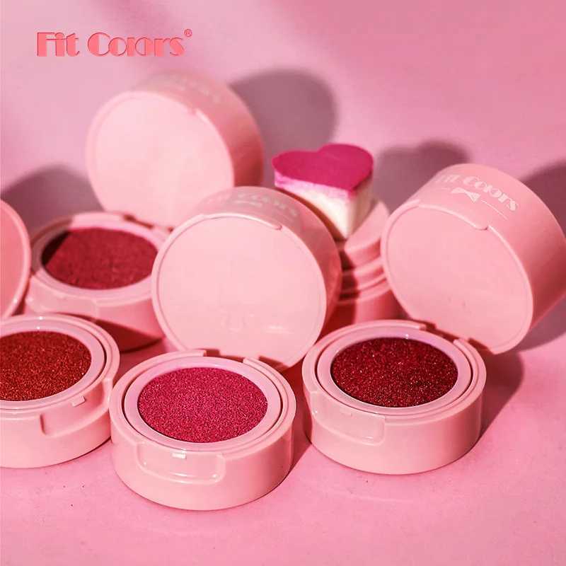 Heart Blush Stick Sponge Stamp Facial Blush Waterproof Brightening Face Contouring Shadow Blusher Tint Cheek Korean Cosmetics Y240815