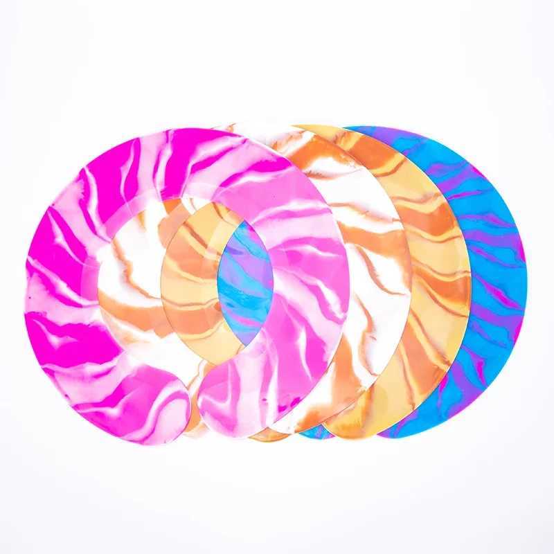 Colored silicone stylist cuts collars hair dyes shawls waterproof necks shawls salons professional hairdressers shawls W240814