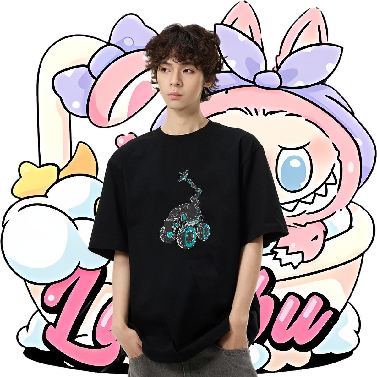 Cool Tshirts Casual 230g Cotton Asian Size Breathable Short Sleeve telecar T Shirts Men Wholesale Clothes