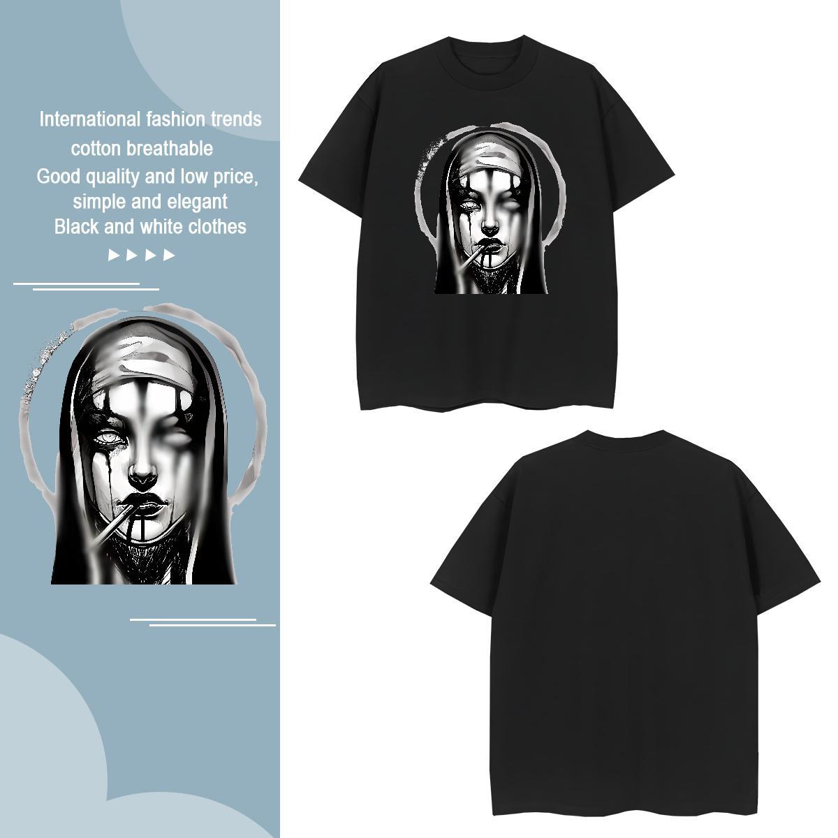 Man T Shirts 100% Cotton 230g nun Daily Outfit Crew Neck Breathable DIY Printed Men Clothes T-Shirt Fashion Designer TOP Quality Tshirts
