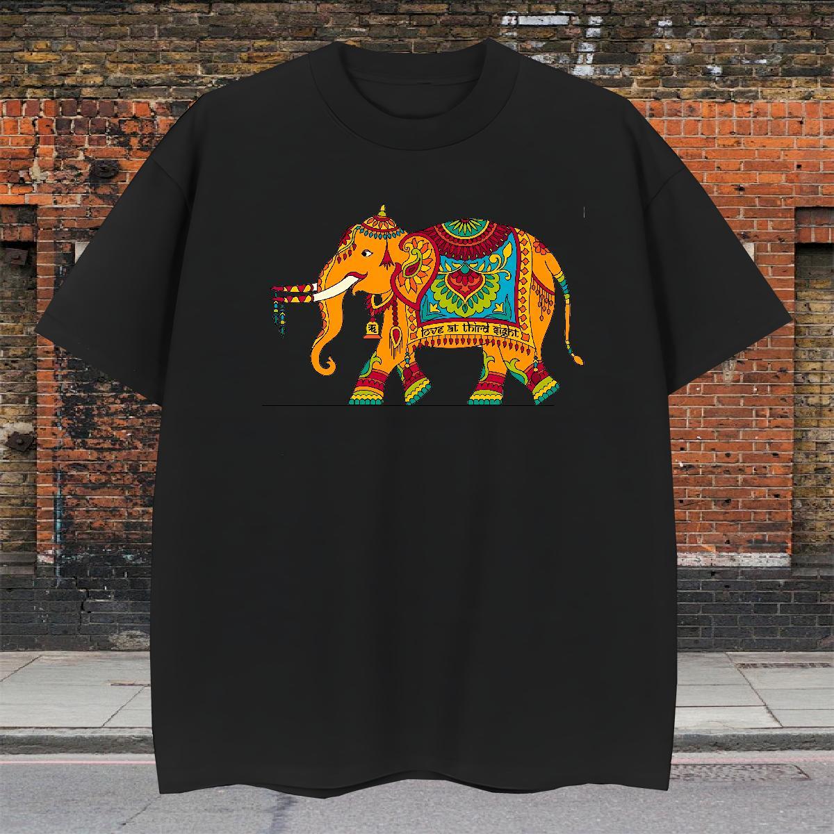 Designer T Shirts Men elephant Breathable Soft Outdoor Oversized 3XL 4XL 230g 100% Cotton Tshirt for Man Woman Classic Casual Clothes