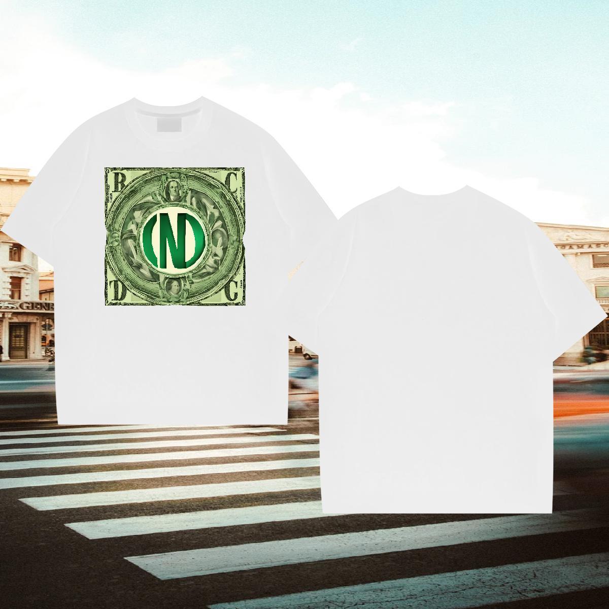 Loose Fit Couples T Shirts High Street Hip Hop 230g Cotton DIY Anime Pure Cotton cash Men T Shirts 2024 DIY Tee Shirt