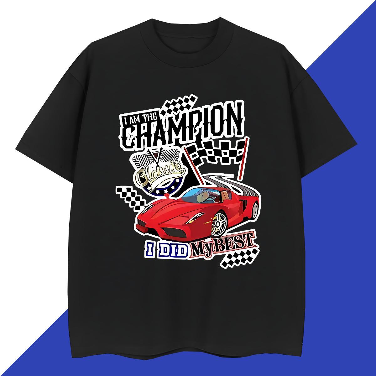 Loose Tshirts Beach 230g Pure Cotton Customized O Neck Short Sleeves car T-Shirts Designer Fashion Tee Shirt