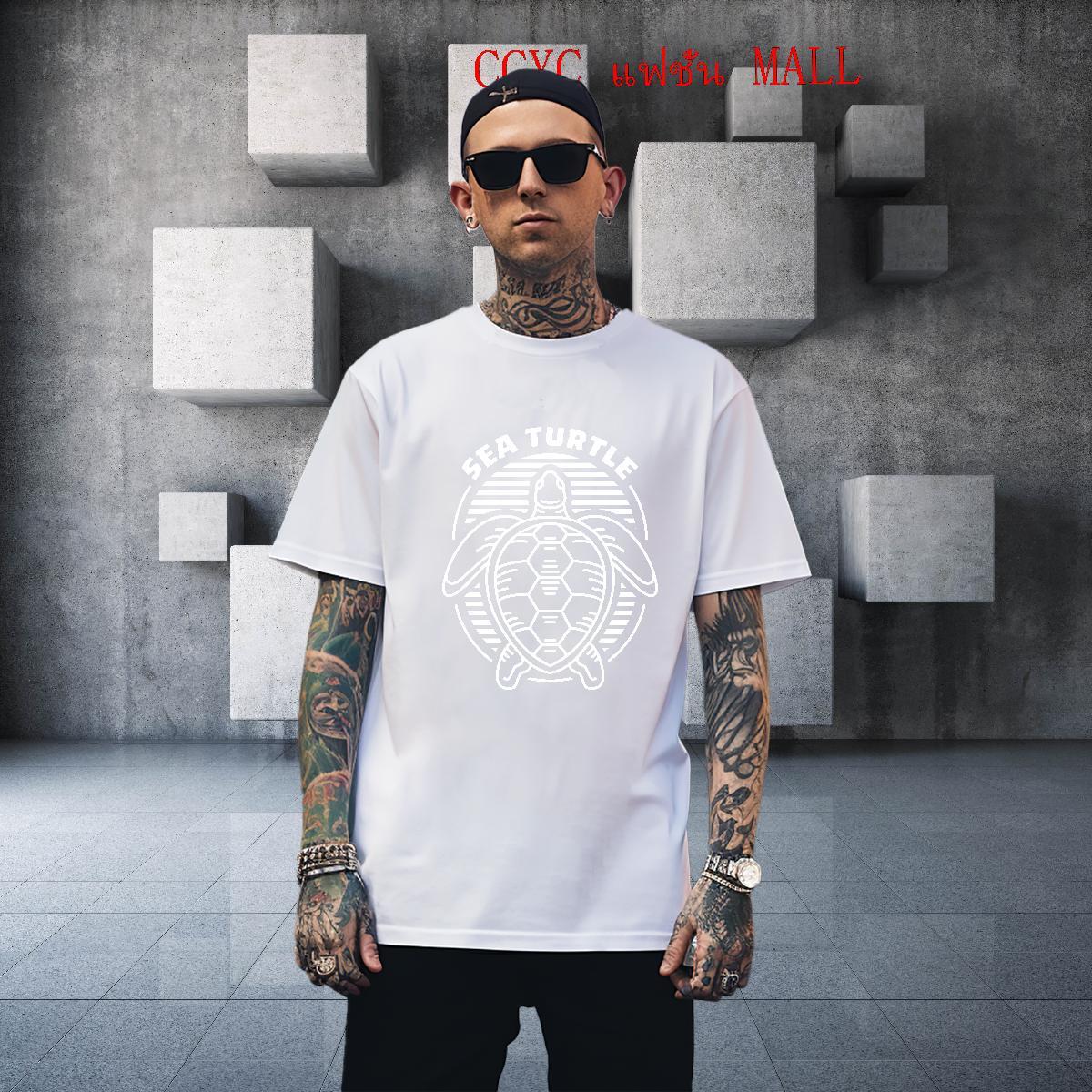 Unisex T-Shirts for Men tortoise Breathable Soft Outdoor DIY Printed 230g 100% Cotton Tshirts Brand Clothes