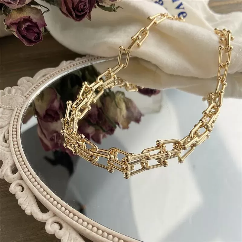 pendant Necklaces Gothtic Thick Chain Choker For Women Men Fi Gold Link Chunky Jewelry GiftPendant PendantPendant 11q3#