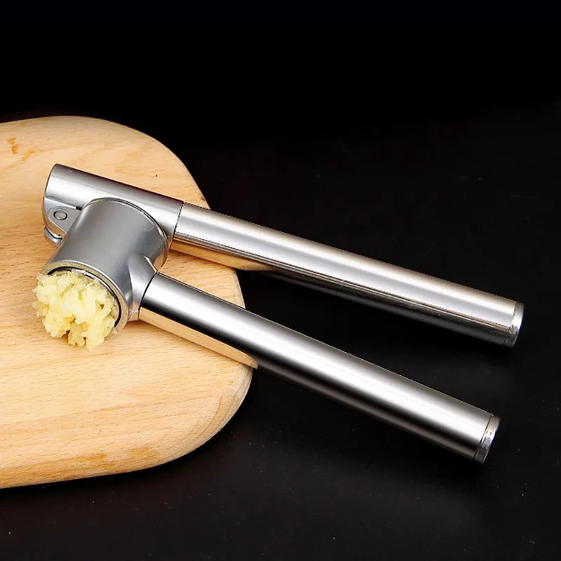 Stainless Steel Garlic Press Hand Garlic Masher Food Crusher Ginger Mud Squeezer Vegetables Chopping Cutter Kitchen Tools 240812