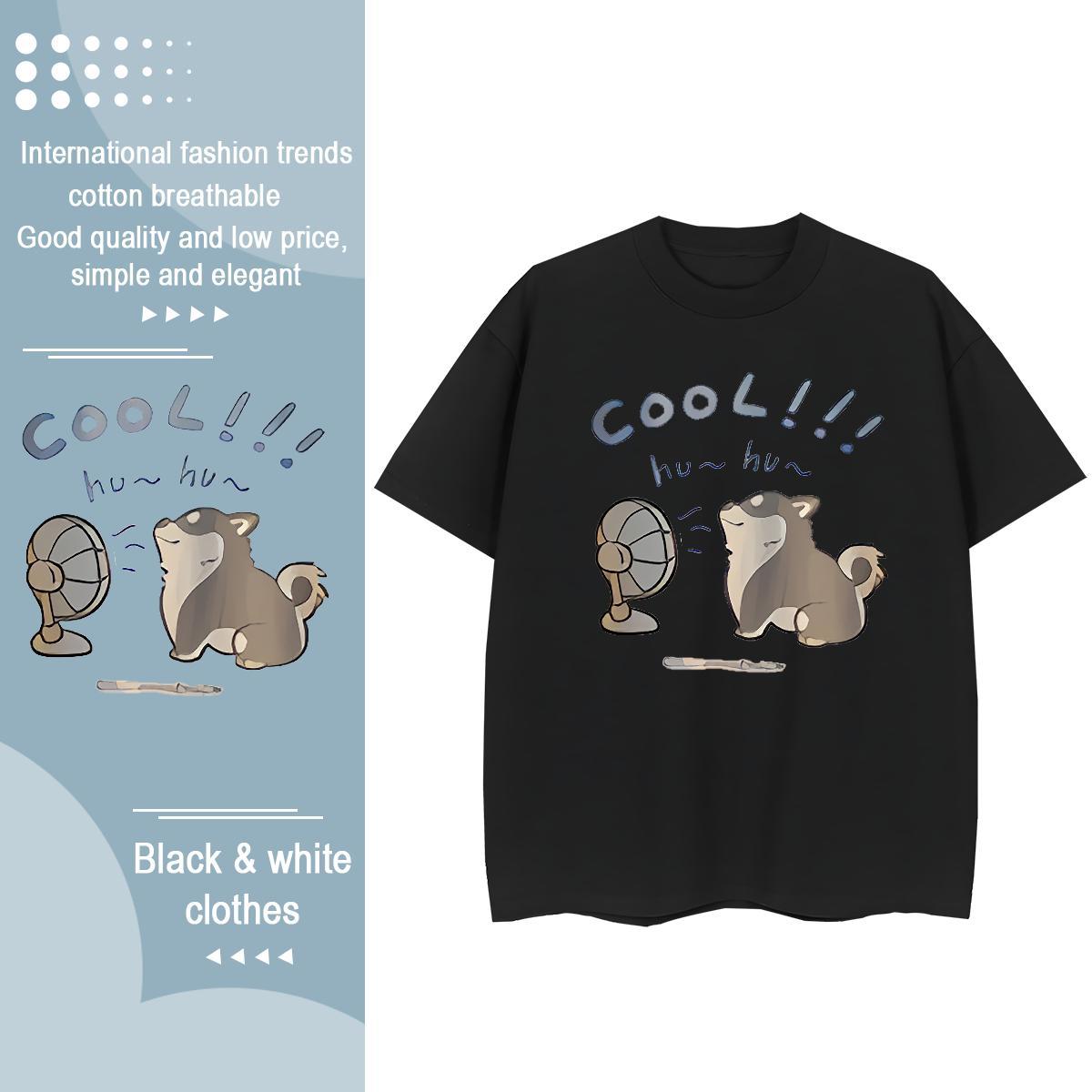 High Quality T shirt dog Pure Cotton Daily Wear Custom Anime 100% Cotton 230g Tshirts Designer Polos