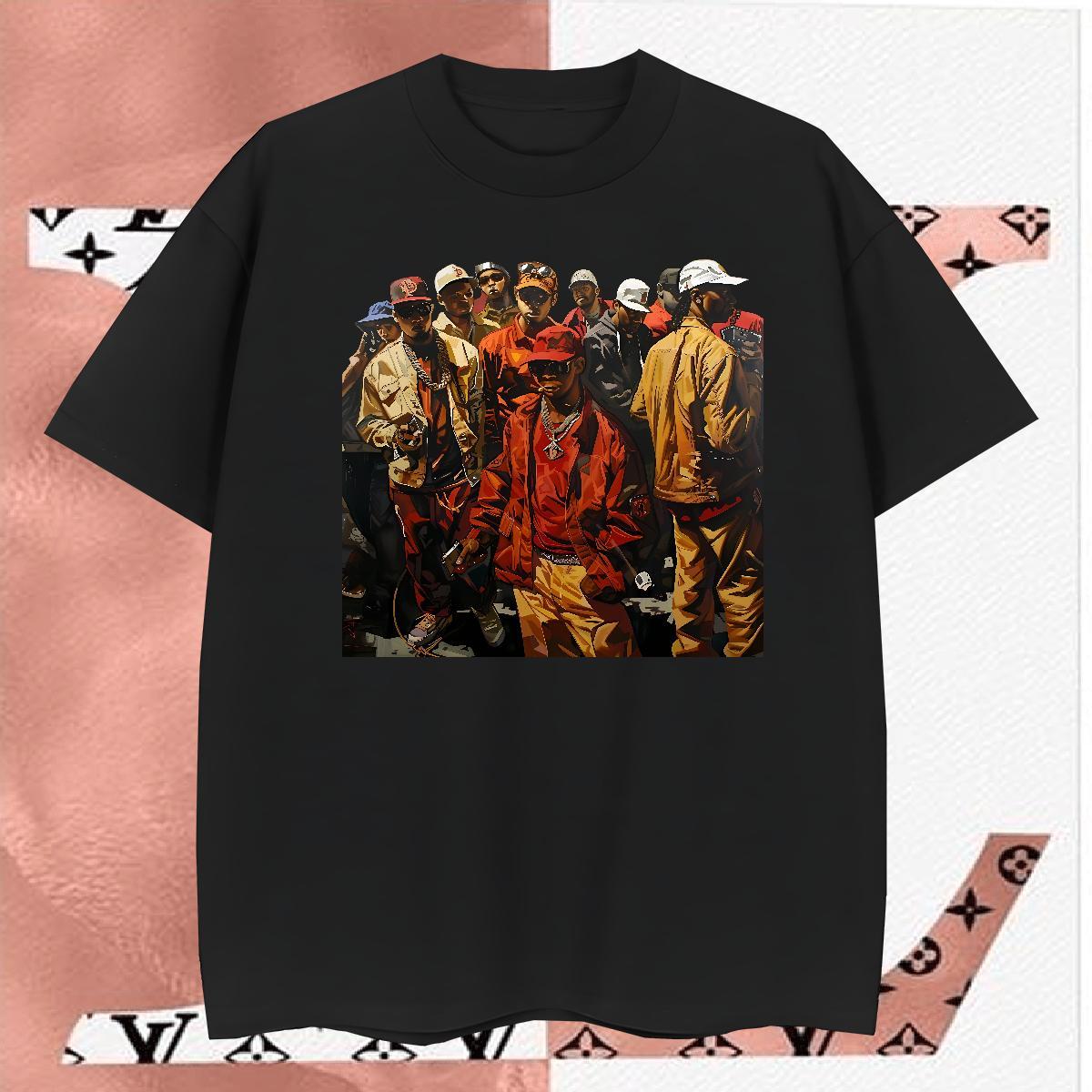 T-Shirts 230g Cotton person Spring Summer Breathable Short Sleeve Cartoon Print Men Tops Tees 2024 New Designer Tee Shirt