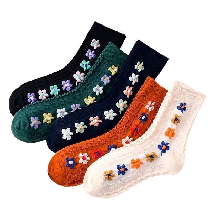Children's Versatile Cotton Mid-Calf Socks - Korean Inspired, Minimalistic, Perfect for Fall & Winter Wear