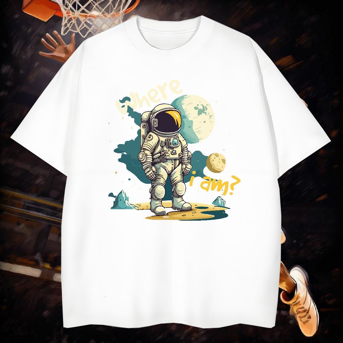 T-Shirts for Men 230g 100% Cotton universe Hip Hop Street Crew Neck Breathable Customized Mens Tshirts Brand Designer Tee Shirt
