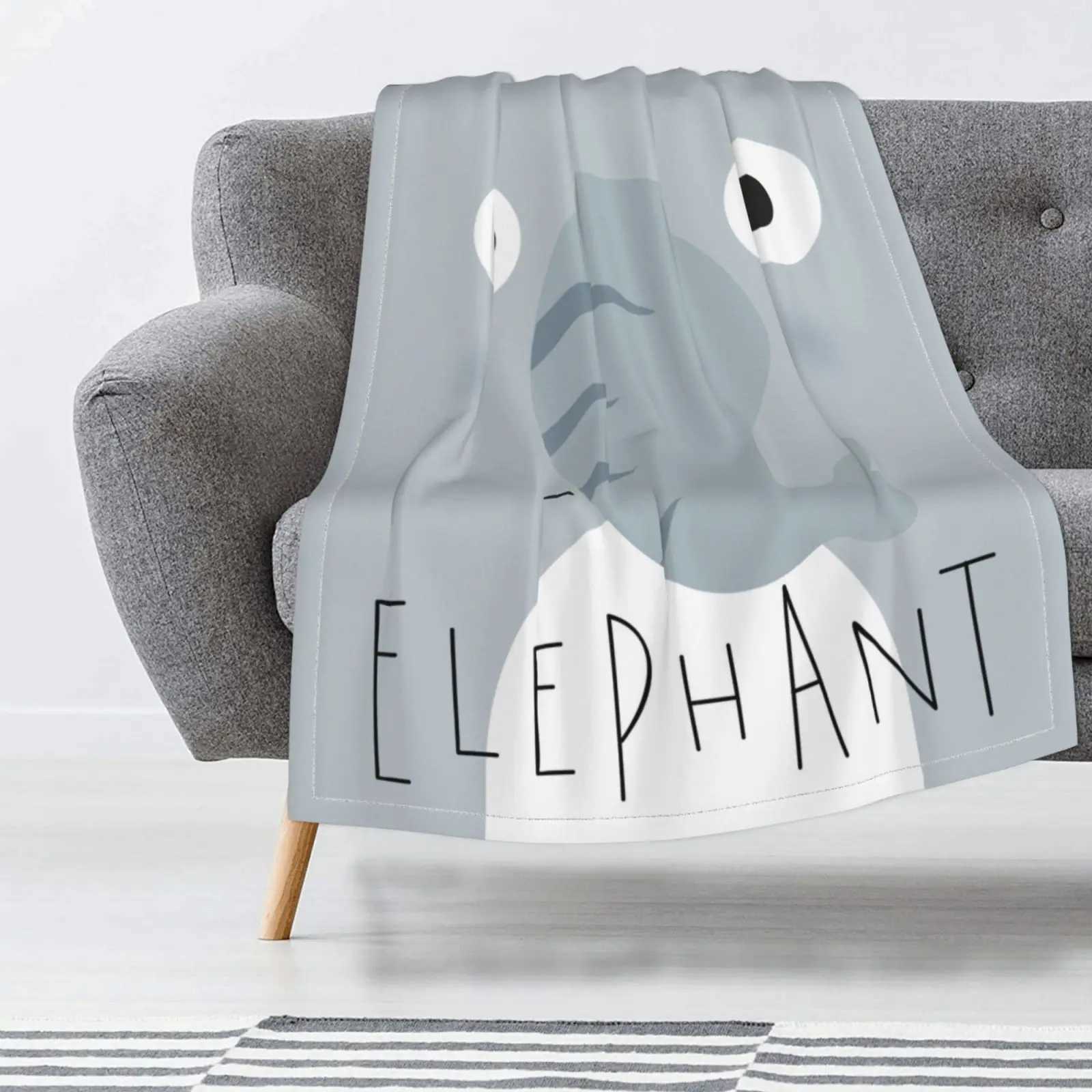 Elephant Thin Blanket Cooling Bed Throw Blanket Breathable Lightweight Quilt Couch Sofa Lovely Cute Decor Y240815