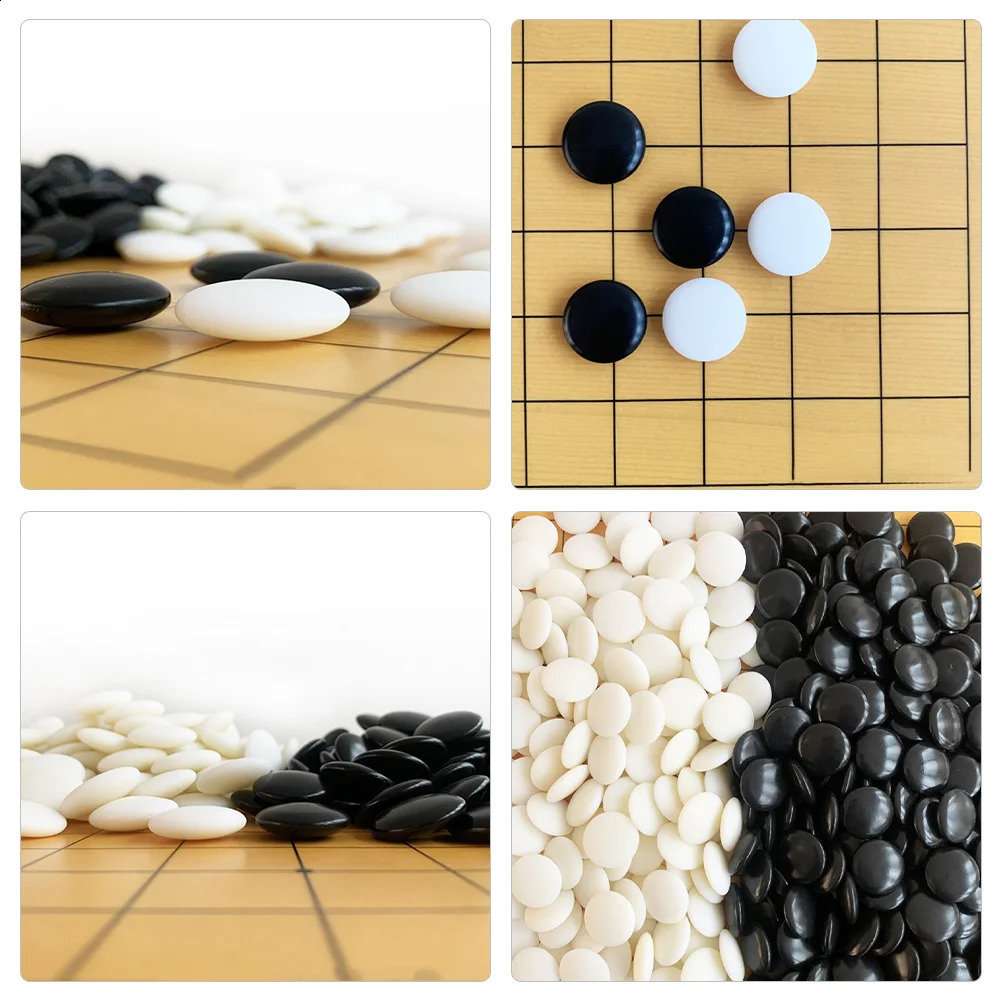 360Pcs Go Game Stones Set Double Convex Melamine Chess Pieces Black Go Chess Playing Pieces Chinese Go Chess Accessories 240813