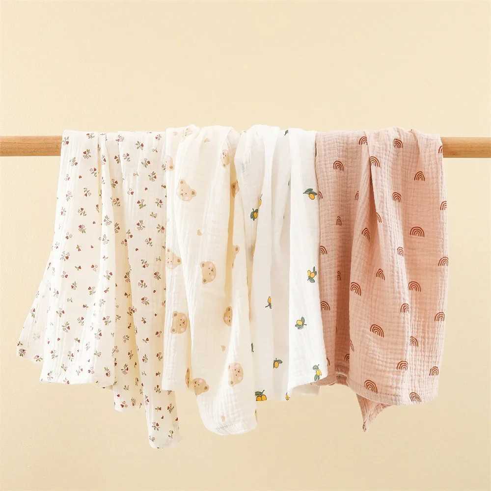 Cotton Receiving Blanket for Newborn Gauze Muslin Baby Blanket New Born Swaddle Wrap Kids Bath Towel Baby Stroller Blanket Y240815