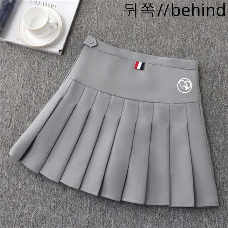 Women Sports Middle Waist Double Layer Pleated Skirt Golf Equipment Tennis Athletic Half Skirts with Safety Pants s