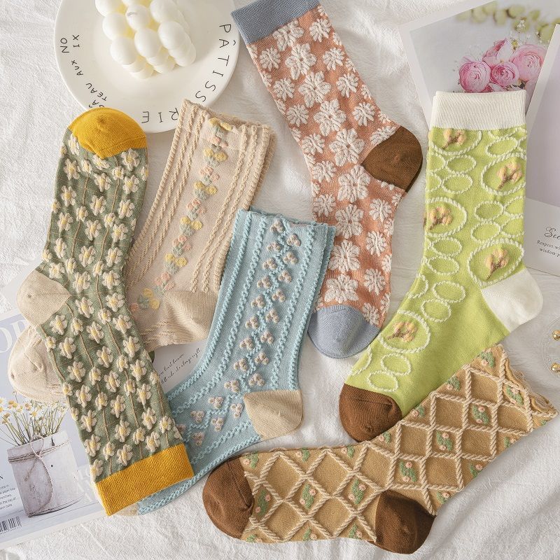 Socks men's long socks autumn and winter mid tube American retro sports student basketball long tube men's socks