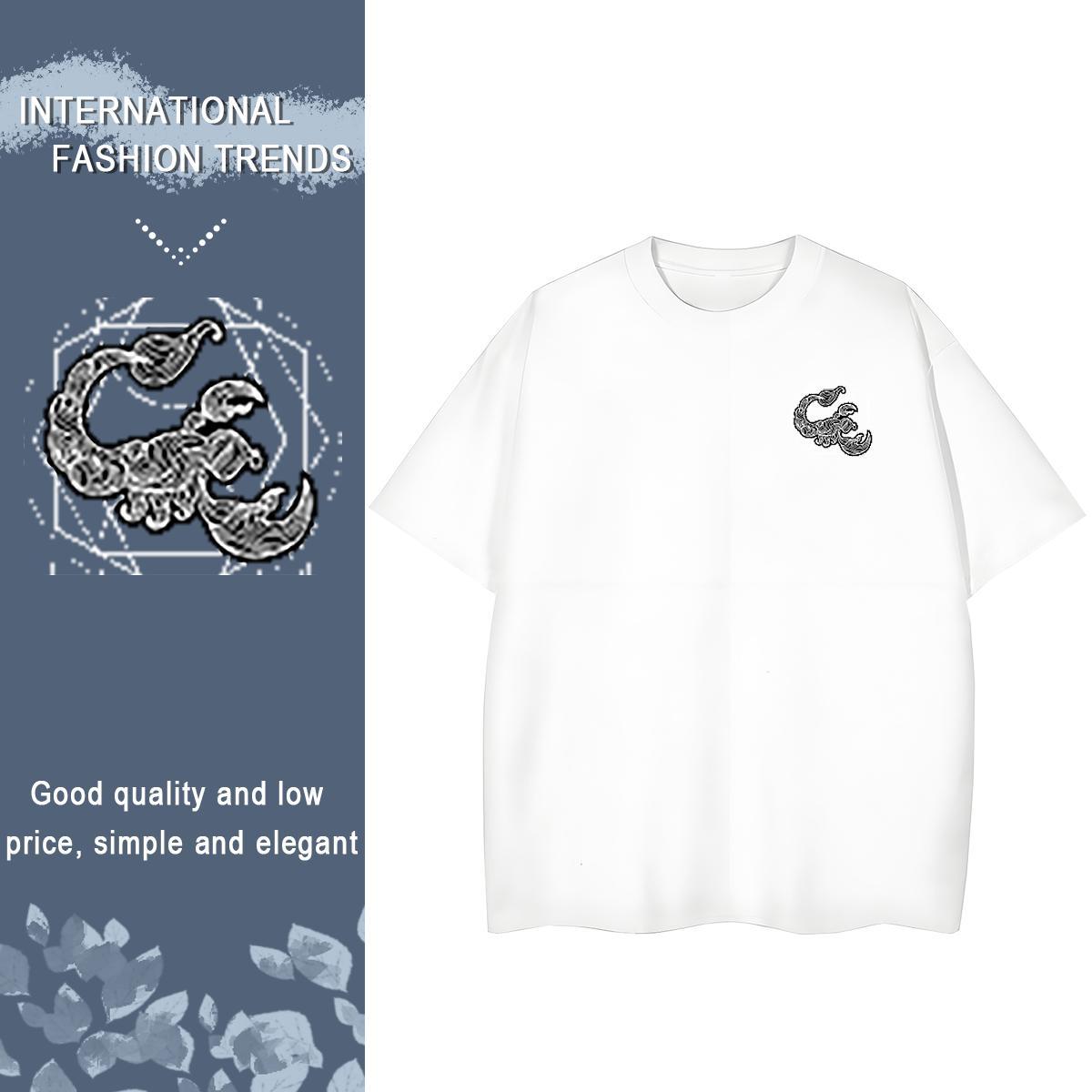 T-Shirts for Men 100% Cotton 230g icon Hip Hop Street Breathable Short Sleeve Black White Couples T Shirts Classic Casual Brand Tees Shirts