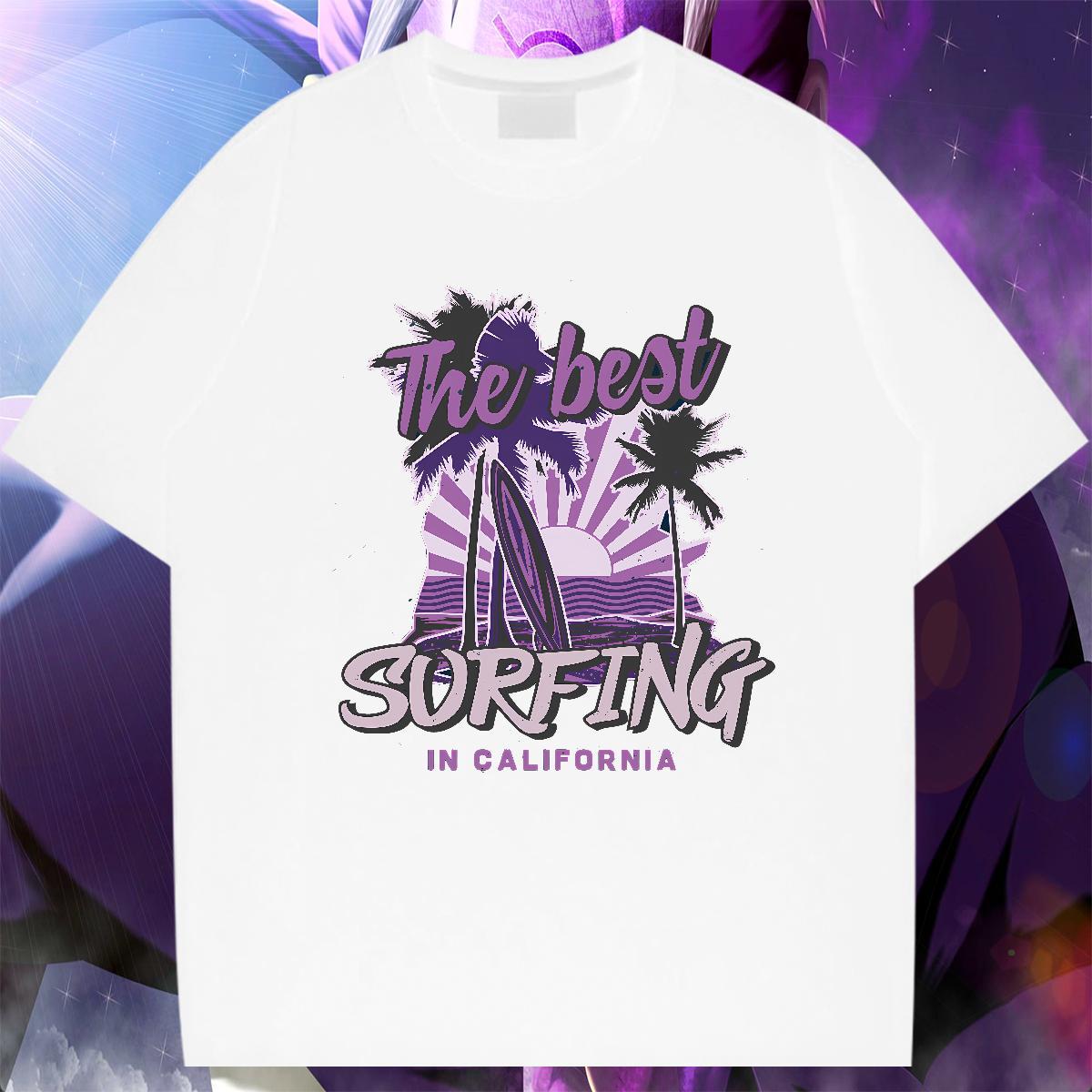 Popular Men Clothes T-Shirt Anime Printing Street 230g Cotton Custom Big Size Breathable surfing T-Shirts Factory Direct Tops Shirt