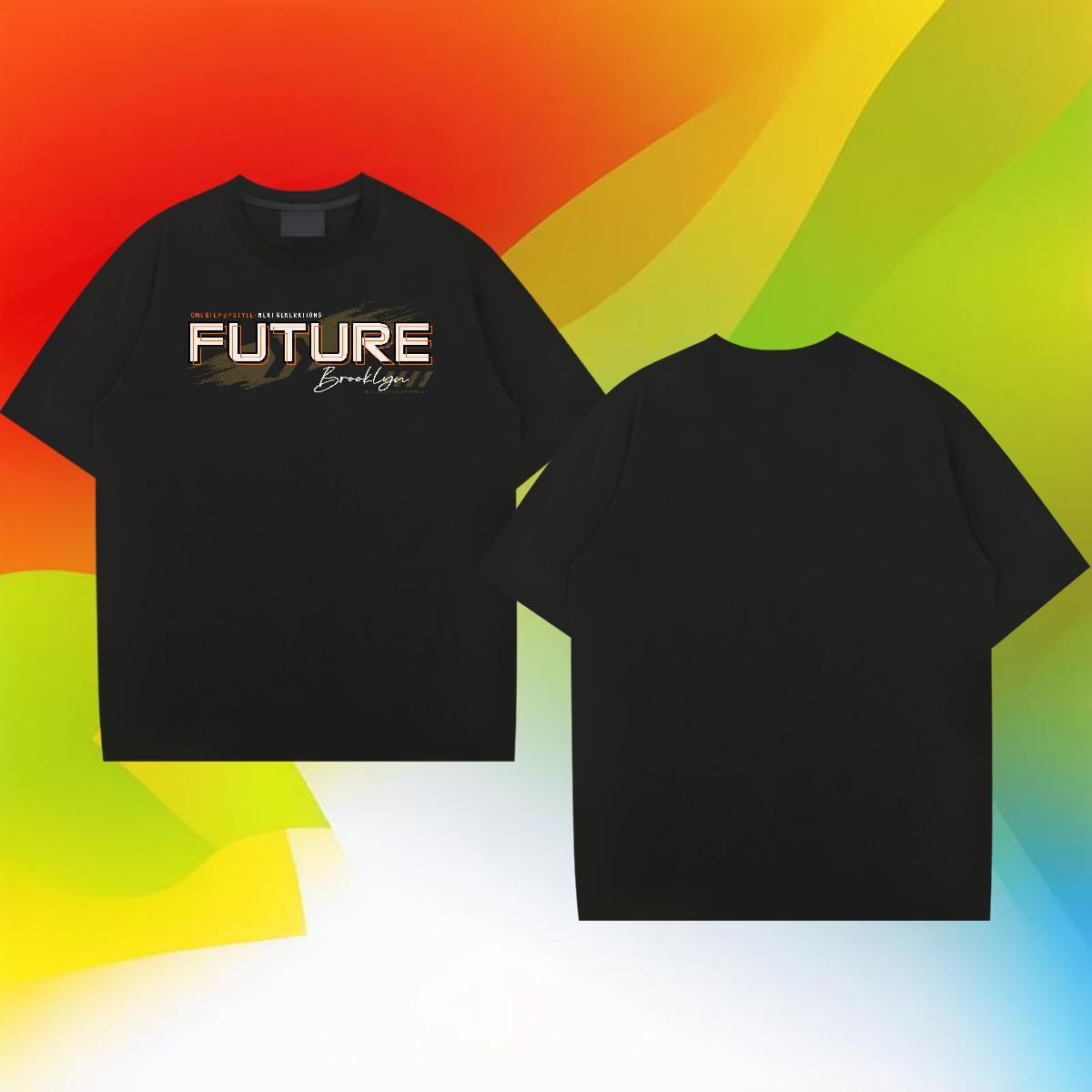 Loose Fit Couples T Shirts Daily Outfit 230g 100% Cotton DIY Logo Oversized Crew Neck letter T shirt 2024 New Tops