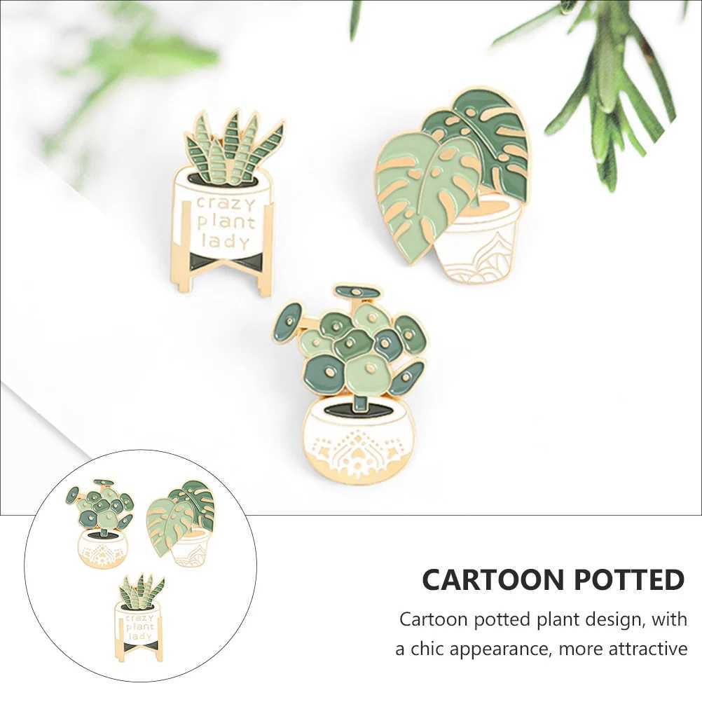3 pieces of Brooch interesting brooches exquisite clothes Potted Plant fixed letter sweater Miss W240815