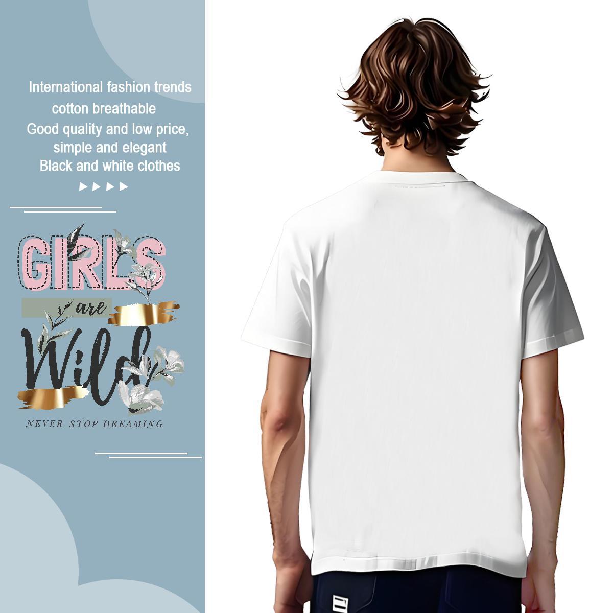 Comfortable letter T Shirt For Man High Street Hip Hop Tshirt for Man Woman 100% Cotton 230g Brand Crew Neck Breathable Cartoon Printing L-4XL Tshirts