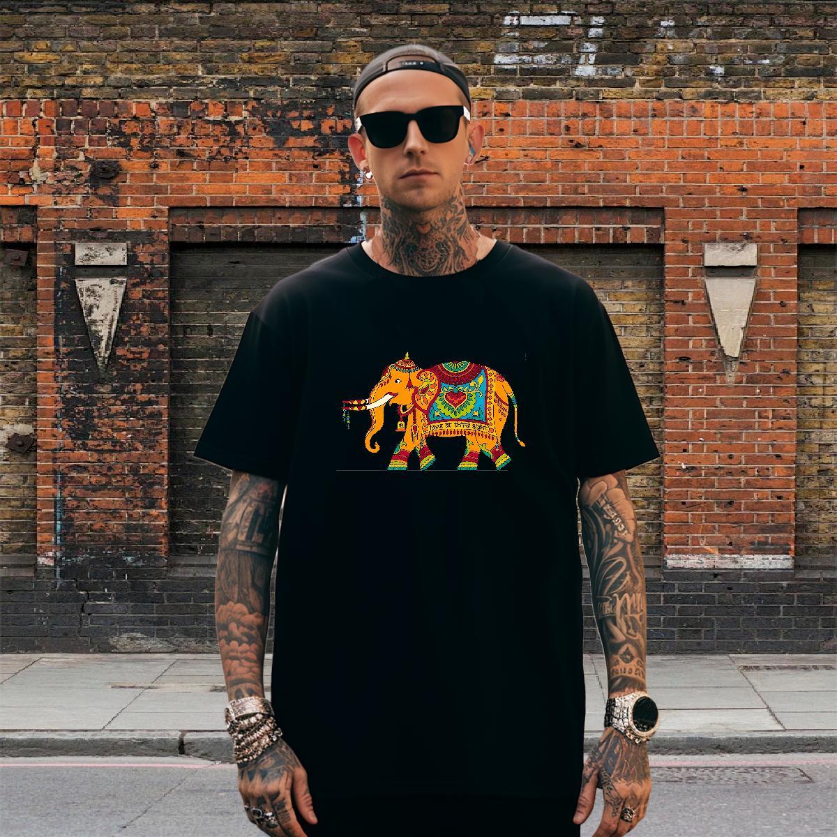 Designer T Shirts Men elephant Breathable Soft Outdoor Oversized 3XL 4XL 230g 100% Cotton Tshirt for Man Woman Classic Casual Clothes