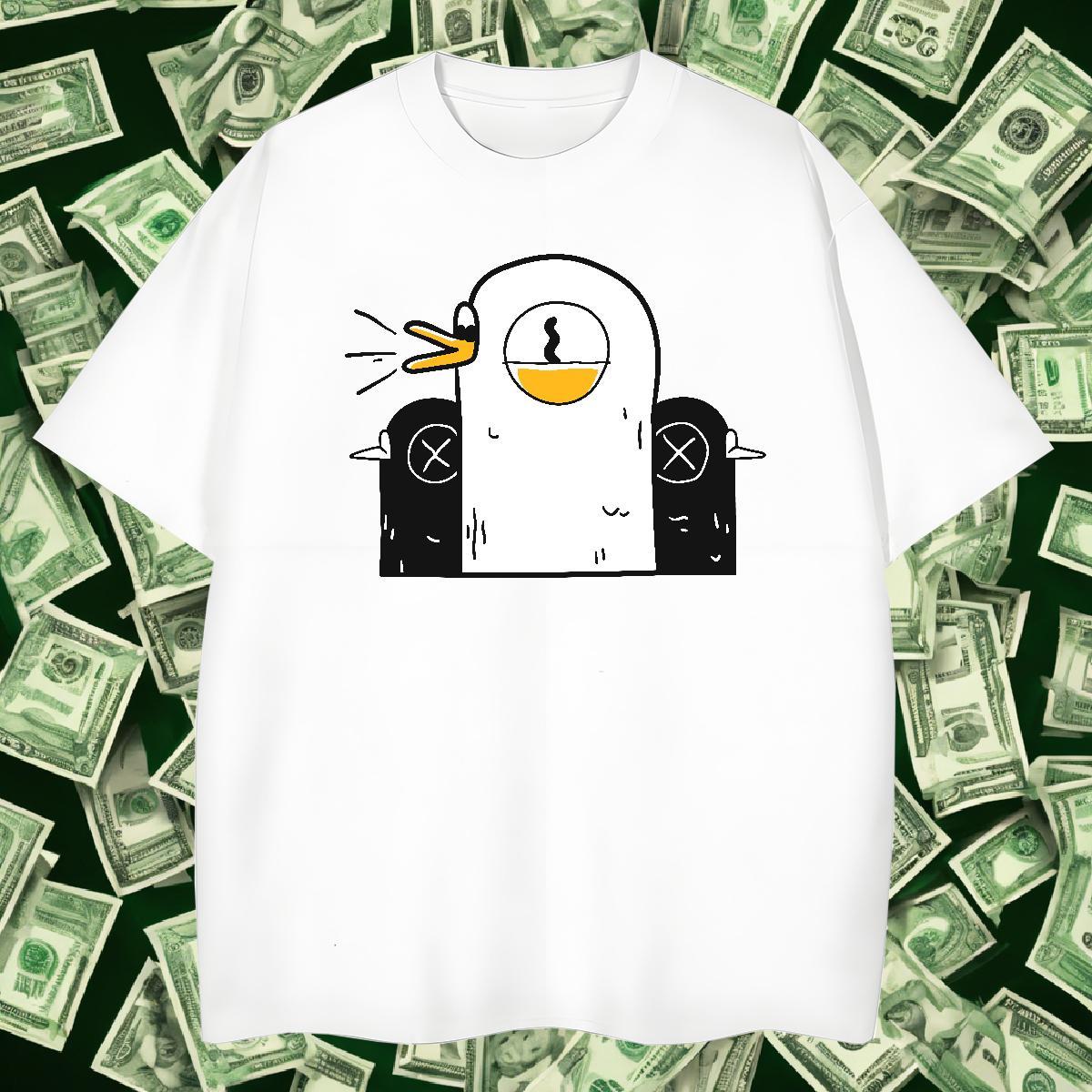 Men T Shirts 230g Pure Cotton chicken Street O-Neck Short Sleeve White Plus Size Couples T Shirts Factory Direct High Quality Polos