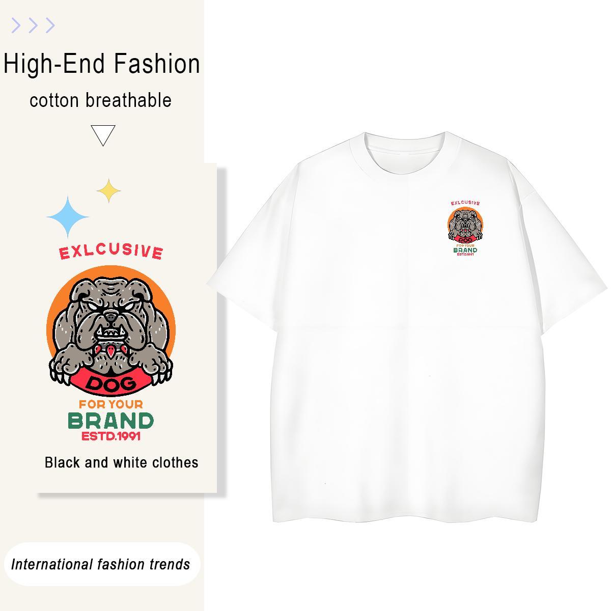 Man T Shirts 230g Cotton Beach Breathable Short Sleeve Custom Anime Men Tshirts Fashion New TOP Quality Tee Shirt