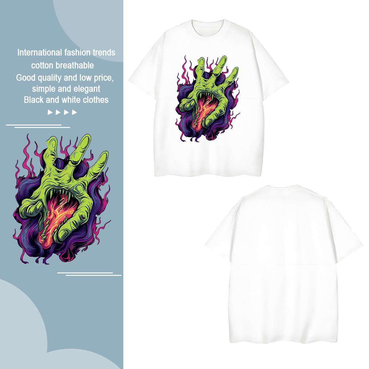 Men T Shirts 100% Cotton 230g painting Street O-Neck Short Sleeve DIY Printed Tshirts Fashion Designer Brand Tees