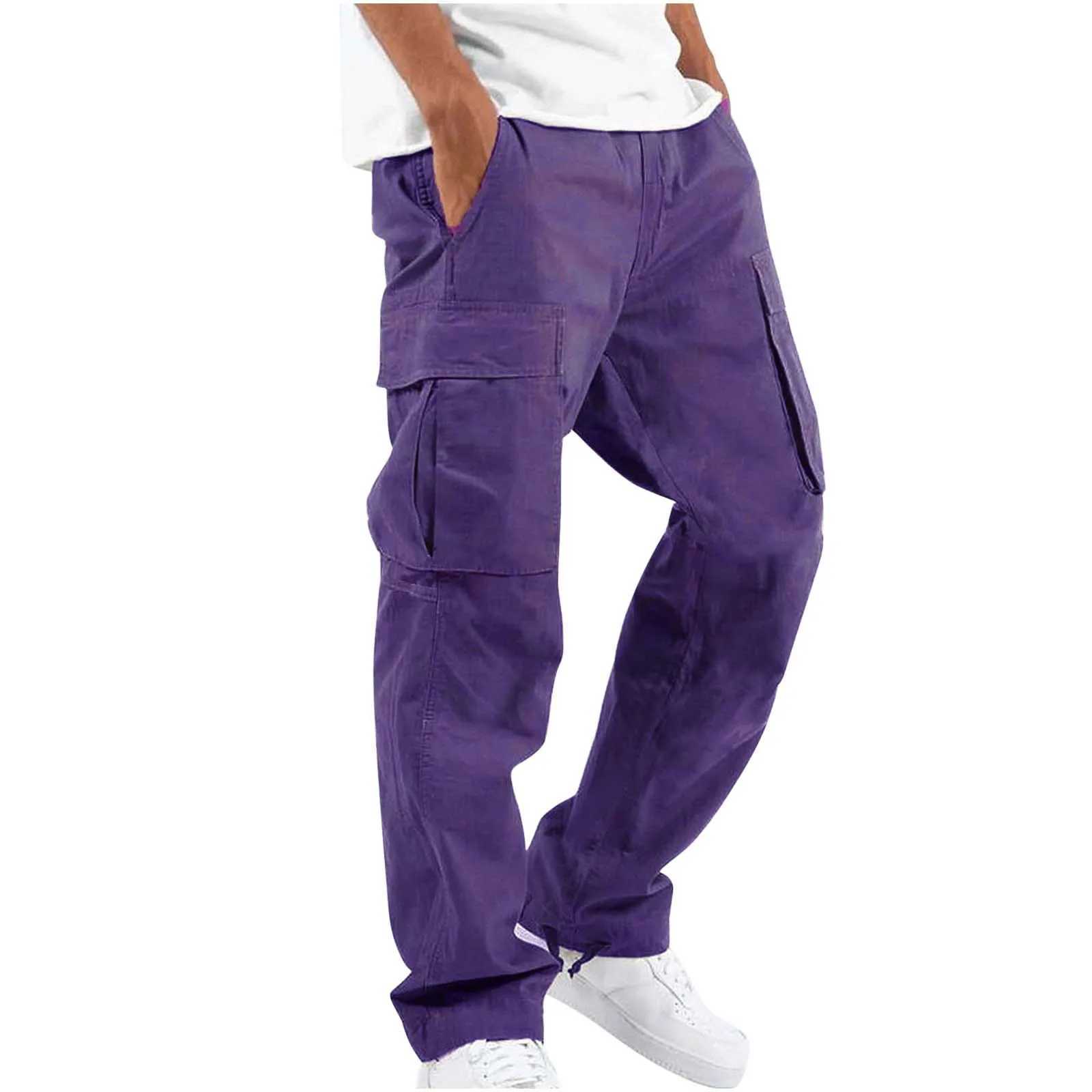 Mens cargo pants mens casual multi pocket military large-sized tactical pants mens outerwear military straight winter pants W250318