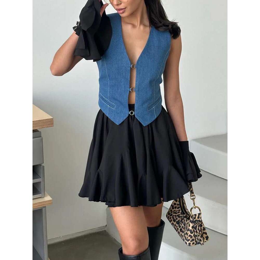 White Summer Women's Mini A-line High Sexy Cute Ruffle Vintage Tennis Skirt Elastic Waist Tutu Short Skirts Women s