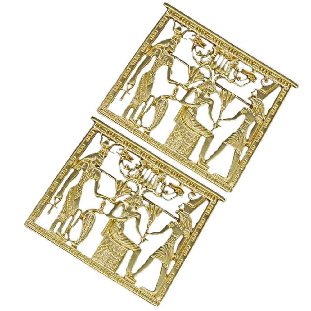2 pieces of retro style Egyptian Pharaoh brooch decorative brooch gift alloy brooch W240815