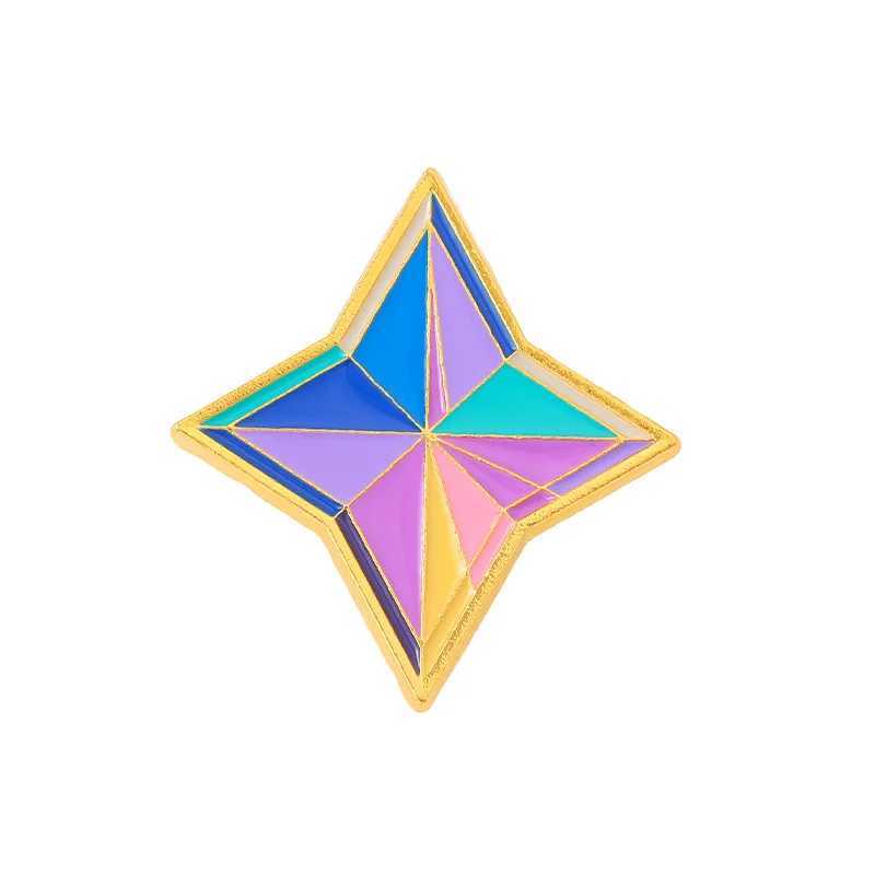Enamel Pin Quadrilateral Creative Personality Jewelry for Backpack Collar Metal Badge Womans Brooch for Fans Gift Wholesale W240815