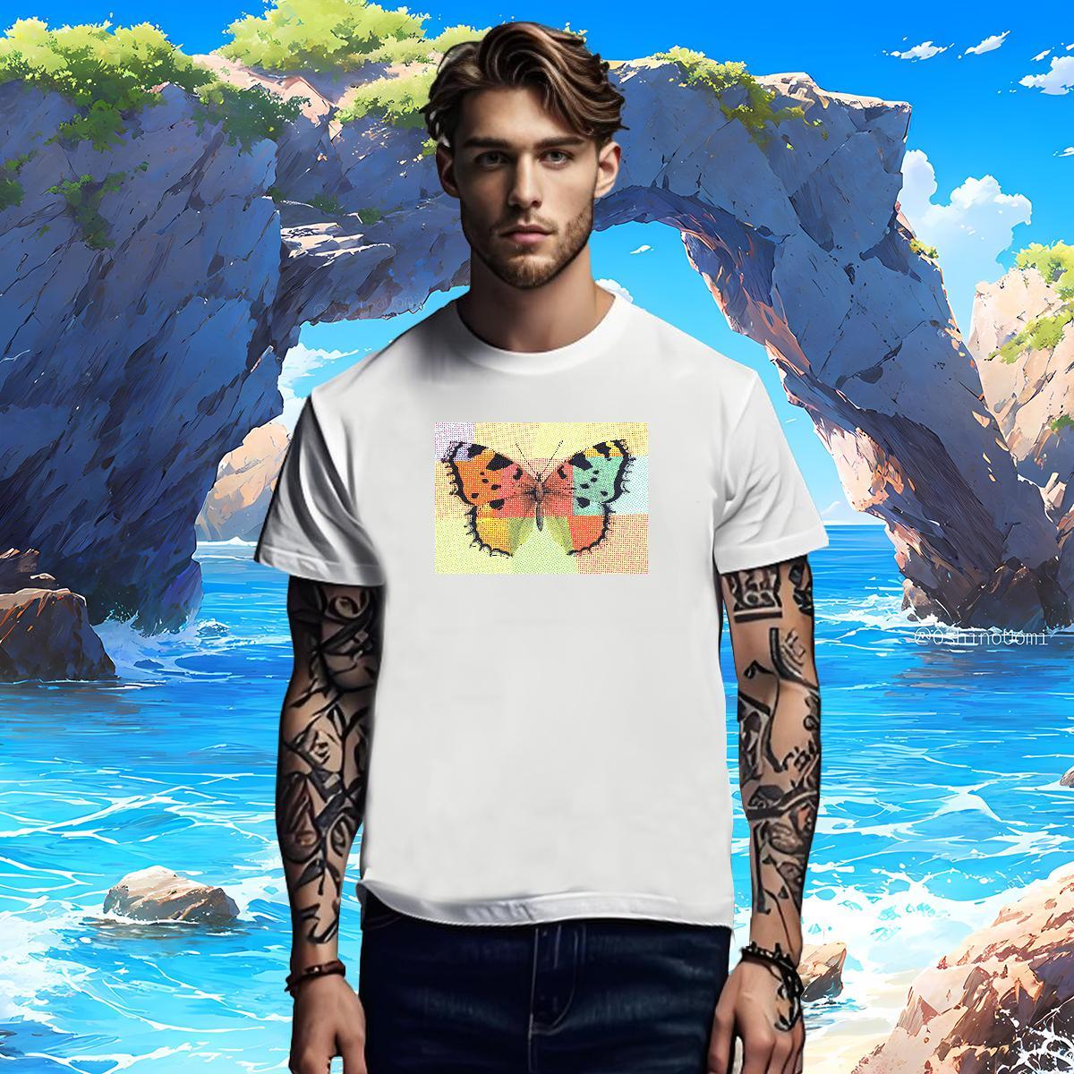 T Shirts Men 230g 100% Cotton Butterfly Summer Casual Breathable Oversized 4XL Tshirt for Man Woman New Arrival High Quality Tops Tees
