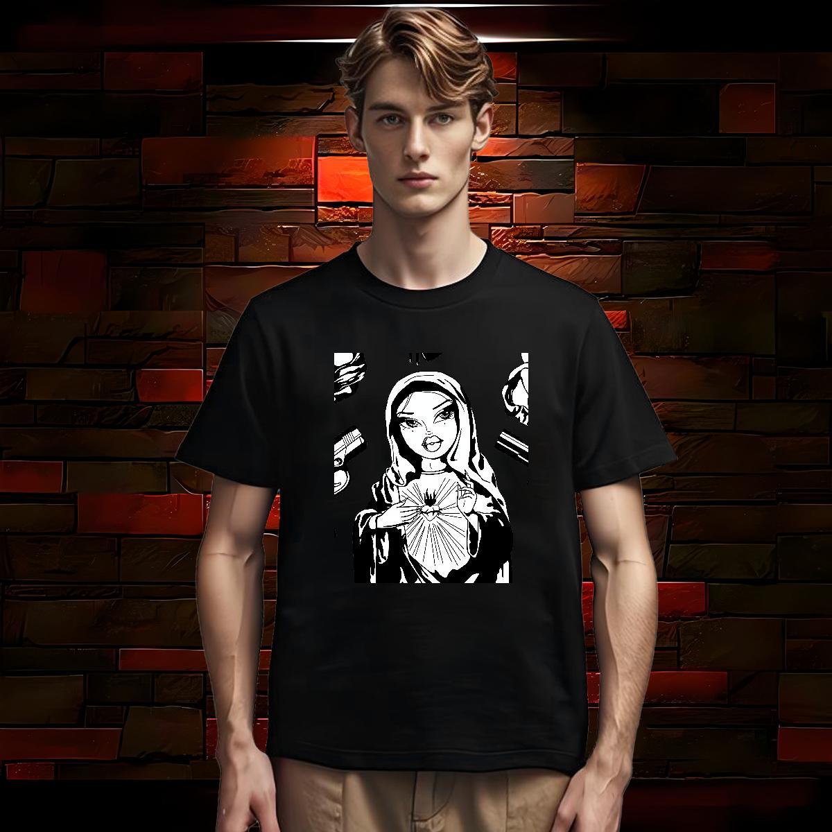 T-Shirts 230g Cotton nun Casual Crew Neck DIY Logo Oversized Couples T Shirts 2024 Soft Tee Shirt
