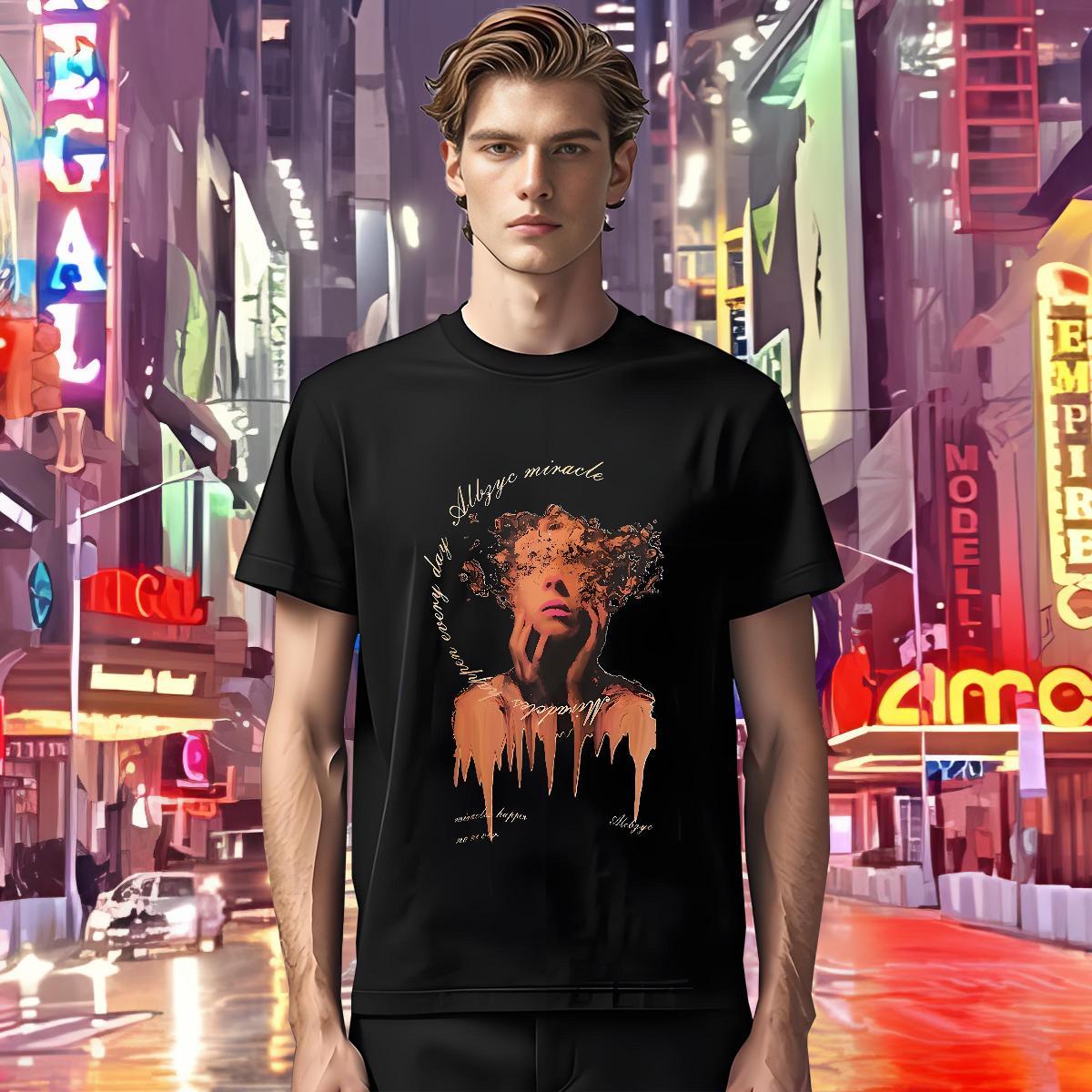Men T Shirts 100% Cotton 230g Terror Outdoor Breathable Short Sleeve Black White Men Tops Tees Fashion Casual Wholesale Polos