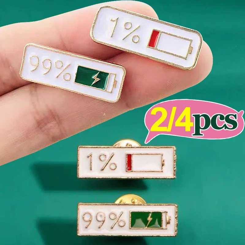 Creative Power Brooches Cute Enamel Classic Square Brooch Brand Interesting Emotion Percentage Medal Fashion Couple Pin Jewelry Lover W240815