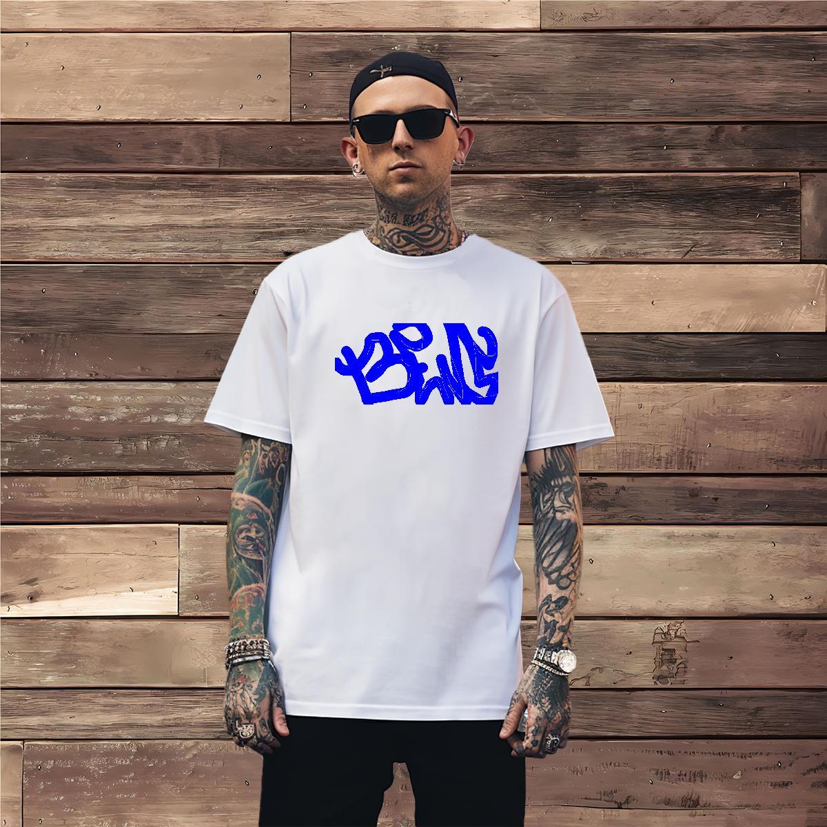 Classic letter T Shirt For Man Casual Men Tees 230g Cotton Free Shipping Breathable Crew Neck Anime Tee Shirt