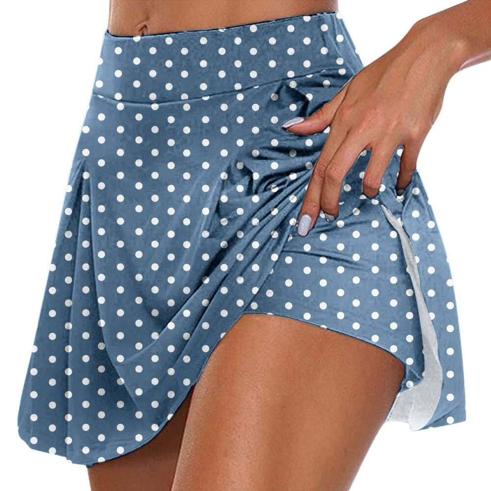In New Skirts For Women Trendy Summer Dot Prints Tennis Golf Yoga Sport Active Shorts Streetwear Women's Short Skirt 's