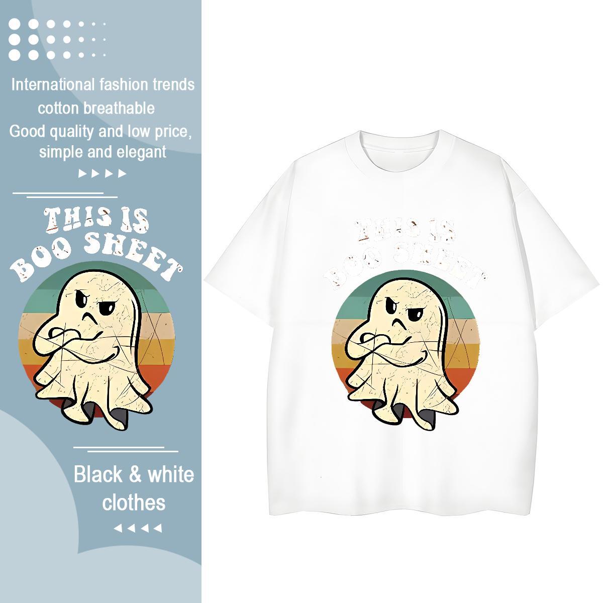 High Quality Men T Shirts halloween Breathable Crew Neck Daily Outfit Plus Size Custom 100% Cotton 230g Men Tshirts Casual New Clothings