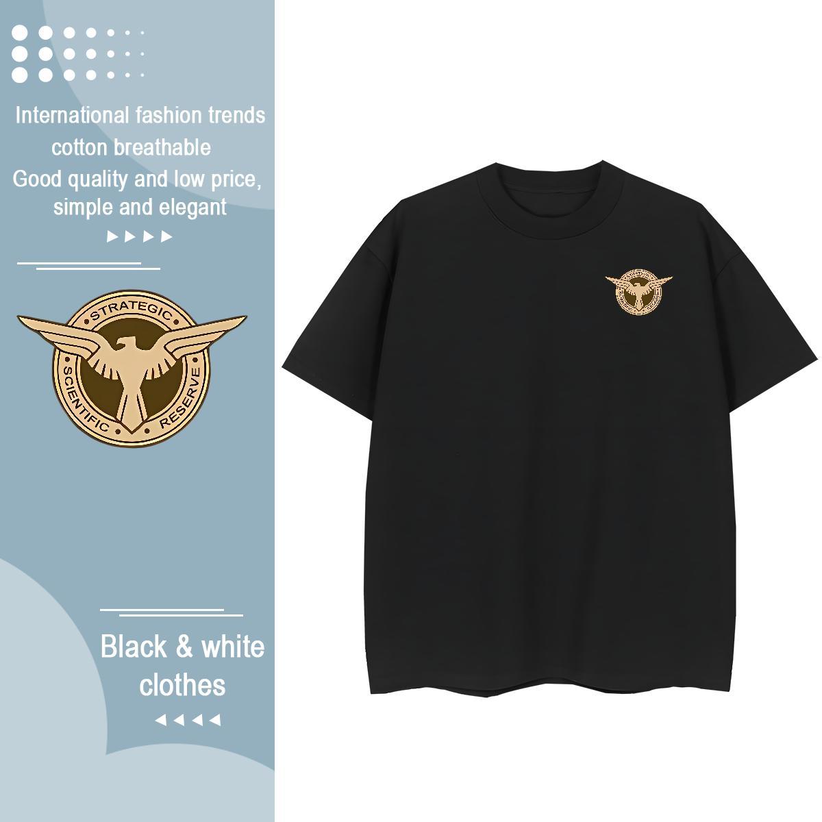 Unisex Mens Tshirts Street wear Hip Hop 230g Cotton Oversized Short Sleeve O-Neck eagle Man T Shirts DIY Customized Wear