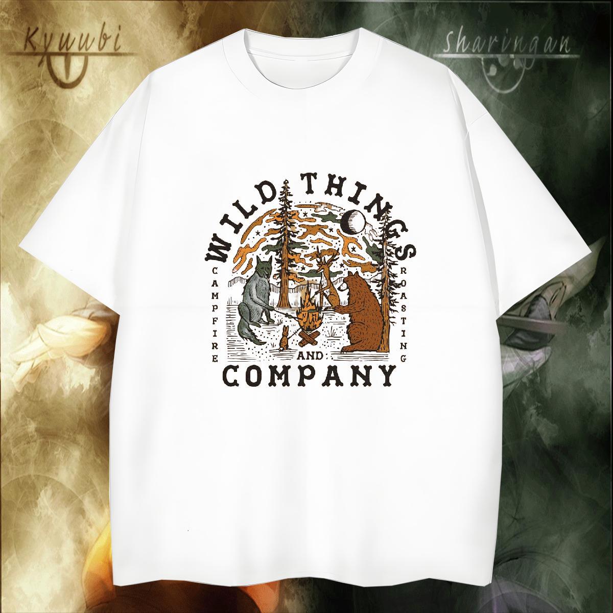 Designer tree T-Shirts Anime Printing Street Tshirts 230g Pure Cotton Brand Crew Neck Customized Print Clothings