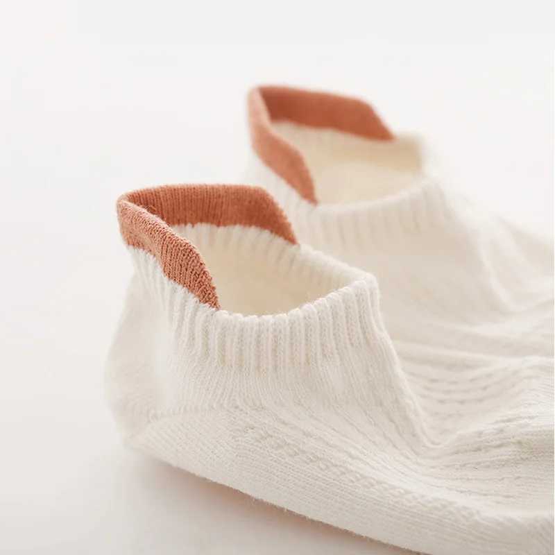 6 pairs of baby boys and girls cotton anti slip floor socks for summer indoor activities and learning walking ankle socks for children W240814