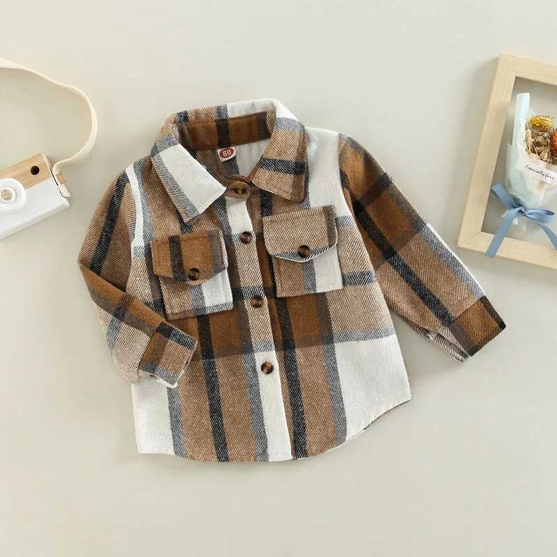 Citgeett autumn children toddlers boys and girls shirts long sleeved plain jackets button up jackets tops spring clothes W240807