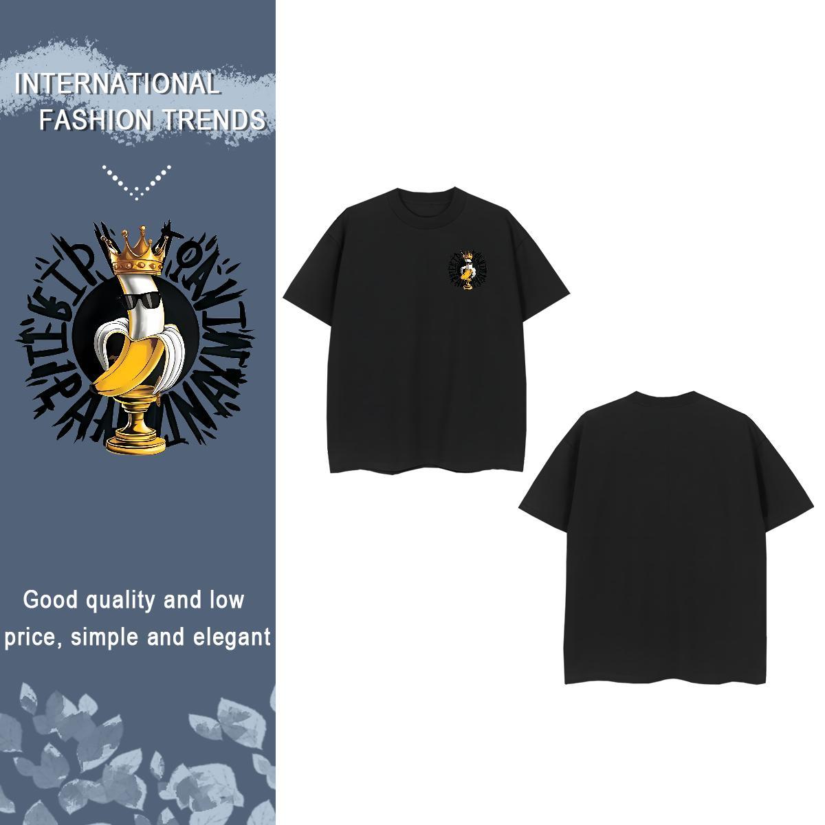 Men T Shirts 100% Cotton 230g banana Home Outdoor Breathable Soft Custom Print Oversized Men Clothes T-Shirt 2024 Cool Tops Shirt