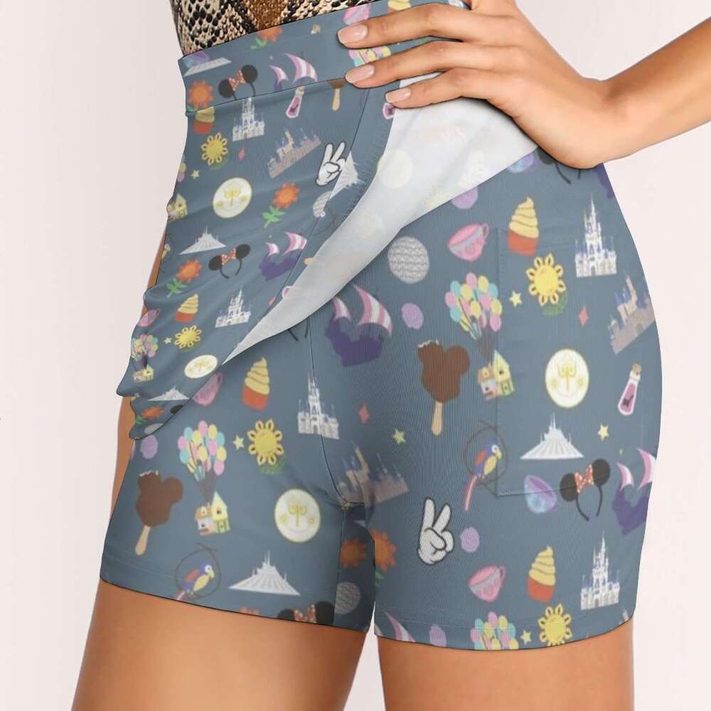 Me Meet At My Happy Place Women's skirt With Hide Pocket Tennis Skirt Golf Badminton Skirts Running skirts Walt World s s