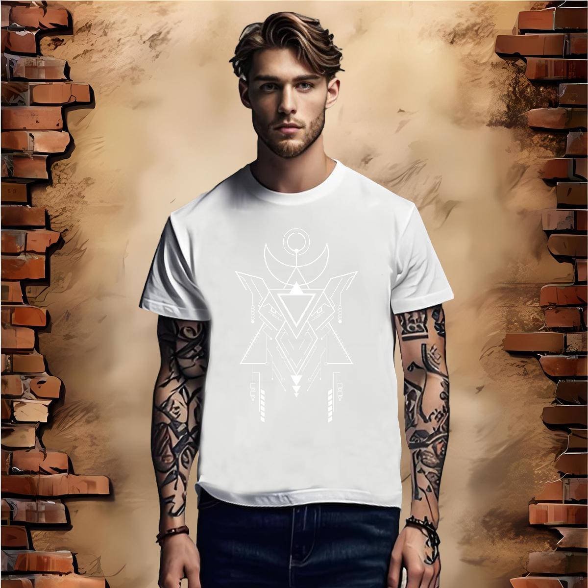 T shirt 230g Pure Cotton Geometric line Casual Beach Breathable Short Sleeve Custom Big Size Mens Tshirts Fashion Designer Soft Tops Shirt